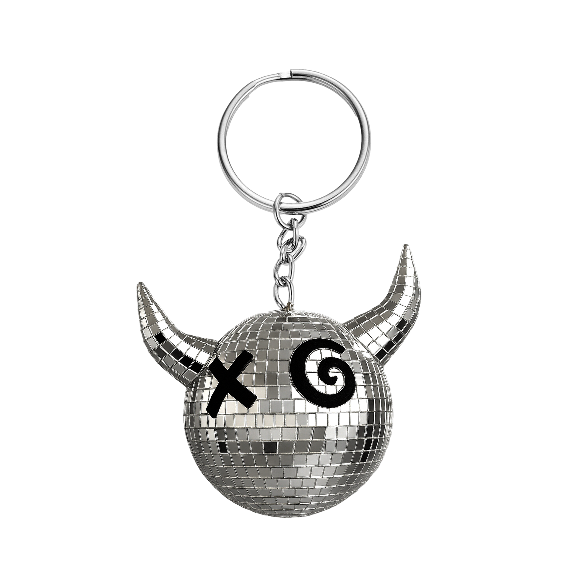 Demonhead Mirror Ball Keychain
