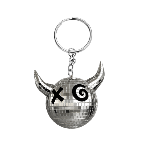 Demonhead Mirror Ball Keychain
