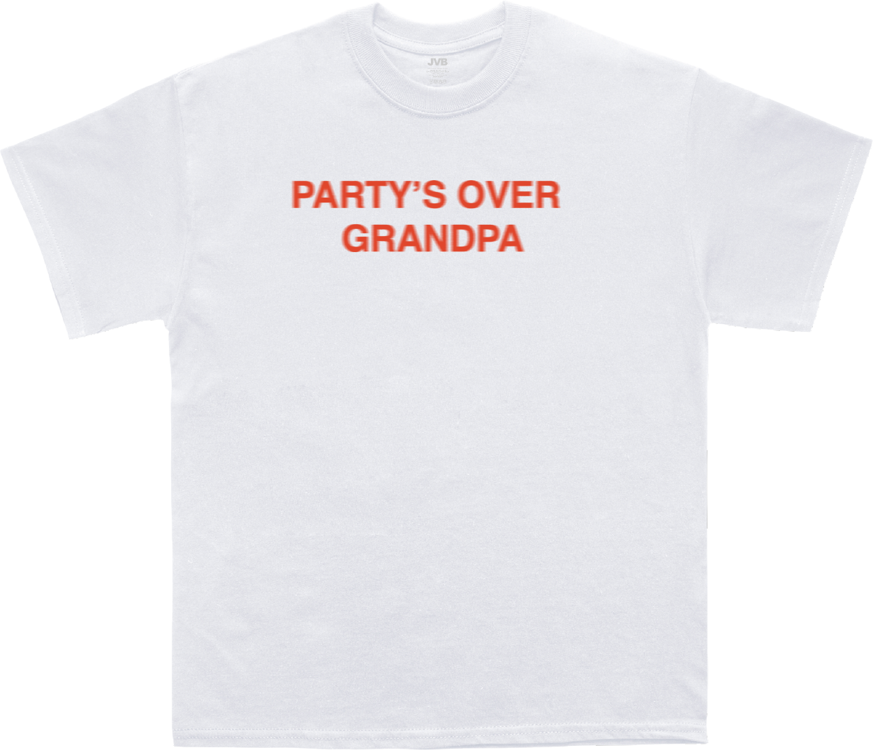 Party's Over Grandpa White Tee