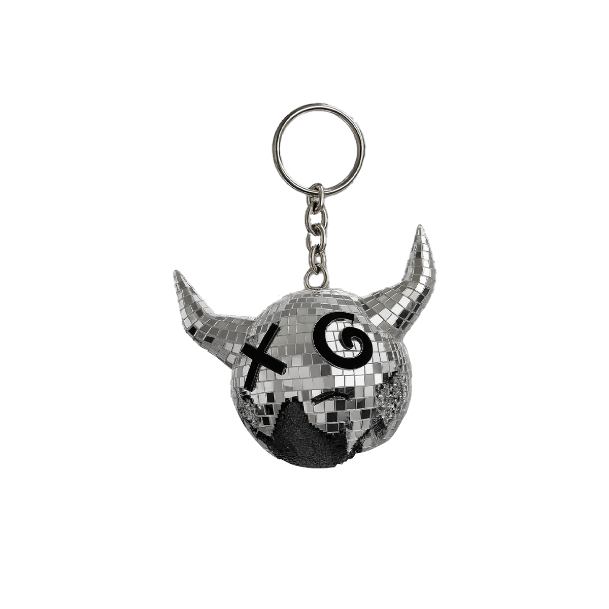 Demonhead Mirror Ball Keychain